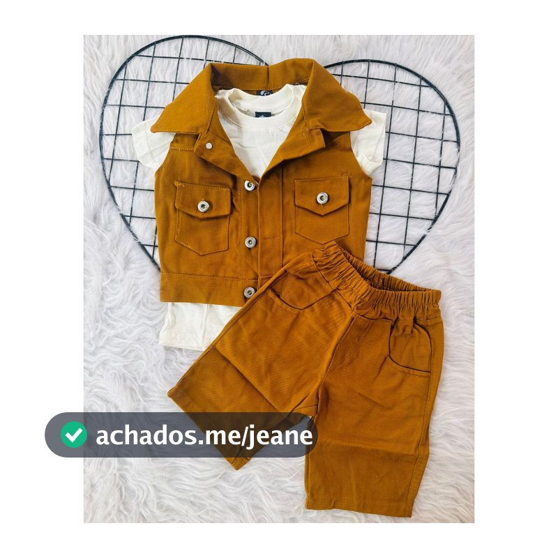 Conjunto infantil menino blogueirinho 3 peças