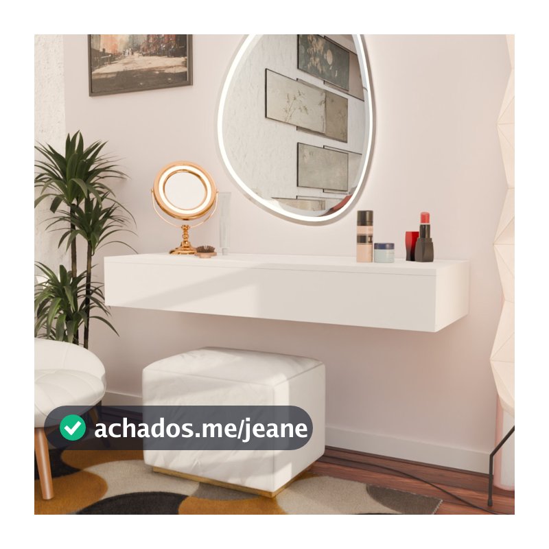 Penteadeira Com Gaveta 100CM Console Camarim Com Corrediças Metalicas