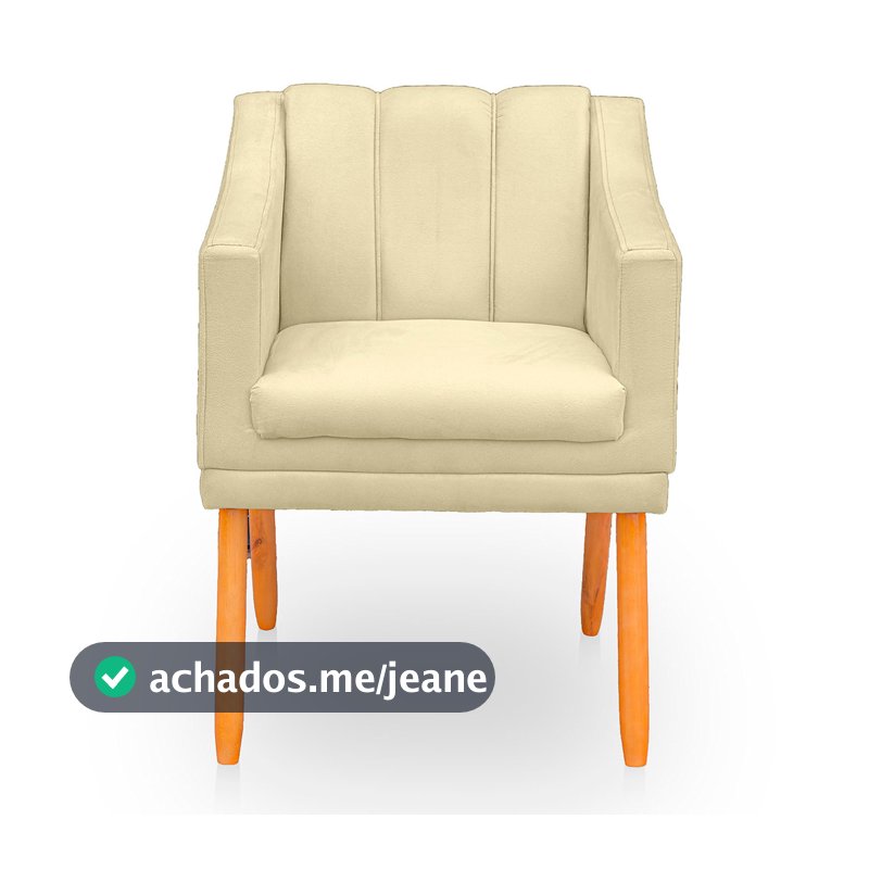 Poltrona Cadeira para Sala Confortável Moderna e Reforçada Mila Suede