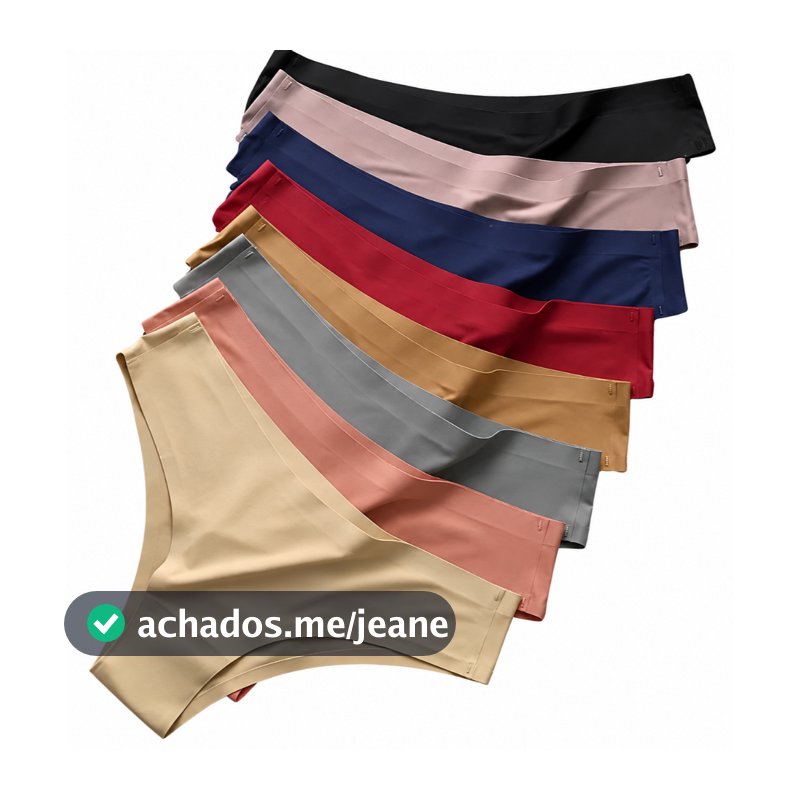 Kit Calcinhas Tanga Corte a Laser Sem Costura Poliamida Premium