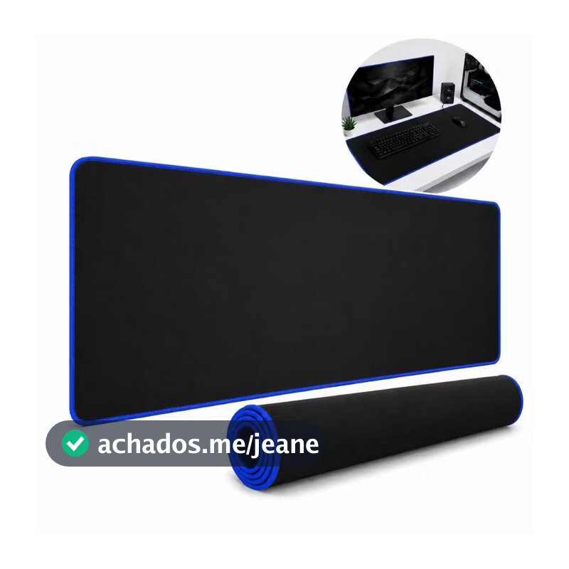 MousePad DeskPad 90x40cm Couro Sintético Borda Costurada Tapete Mesa Mousepad Grande Escritório Home Office Gigante NEW1