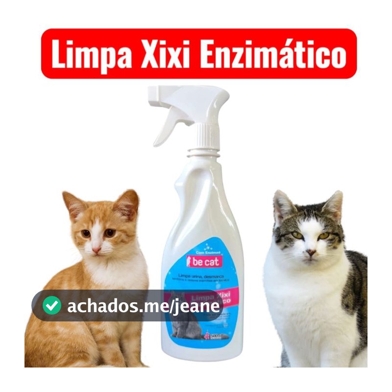 Limpa Xixi Enzimático BeCat 500ml - Desmarca Território Tira Cheiro Urina Gato e Amônia - Embalagem anti vazamento