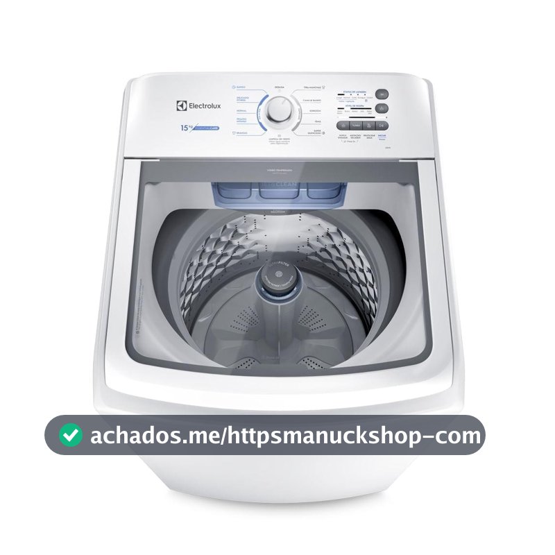 Máquina de Lavar Electrolux 15kg Branca Essential Care com Cesto Inox e Jet&Clean (LED15)