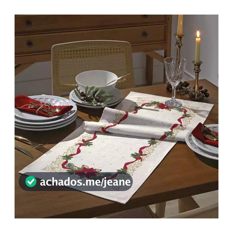 Trilho/Caminho de Mesa Dohler 35cm x 100cm Athenas Natal