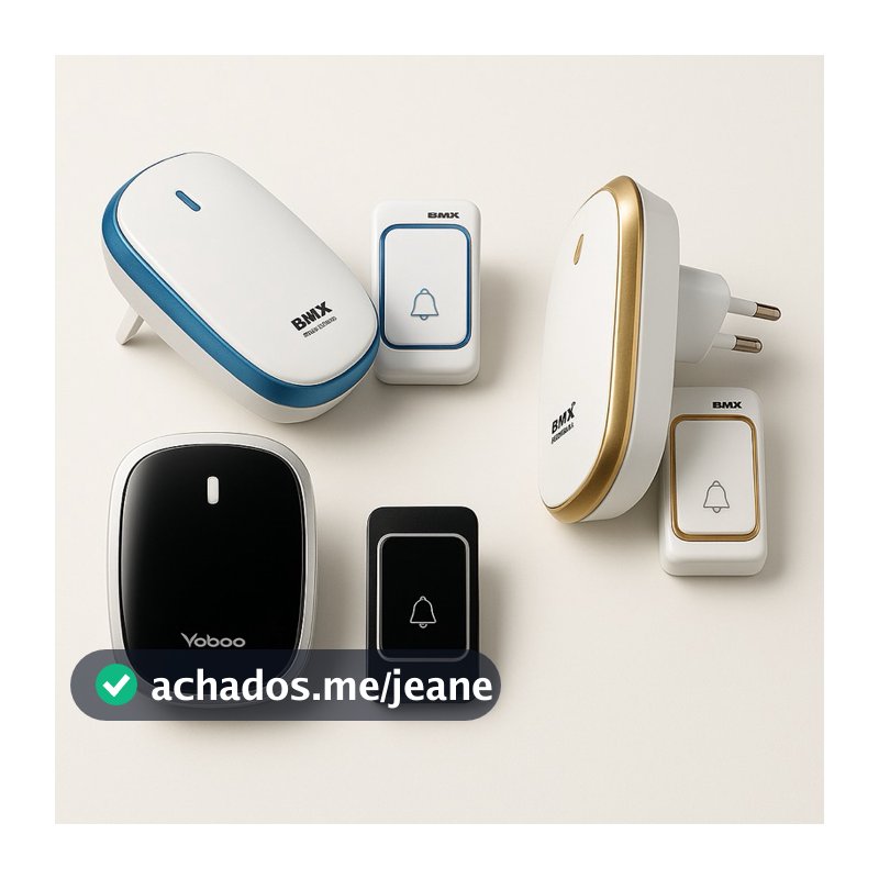 Campainha Externa Sem Fio Alcance De100 Metros Residencial 36 Toques Wifi Wireless Eletrônica