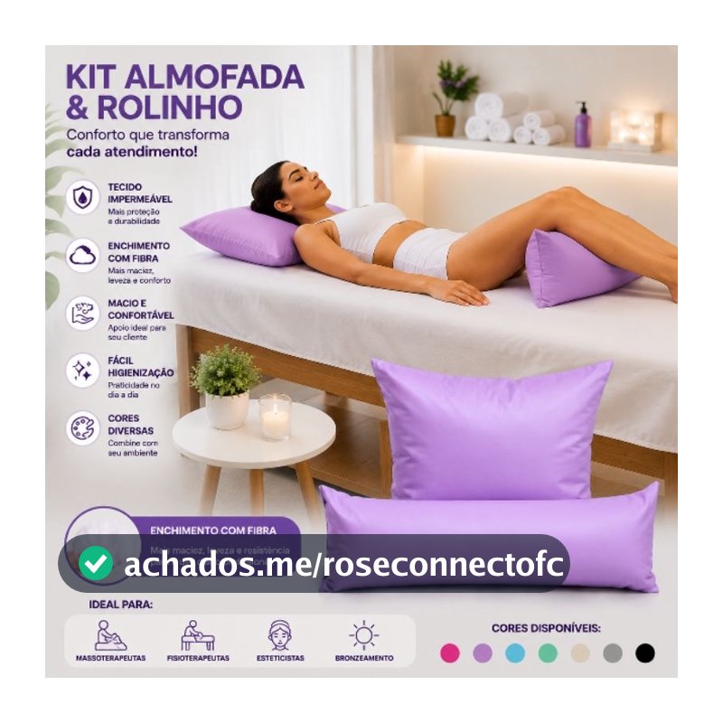 KIT PARA CLÍNICA: ALMOFADA E ROLINHO