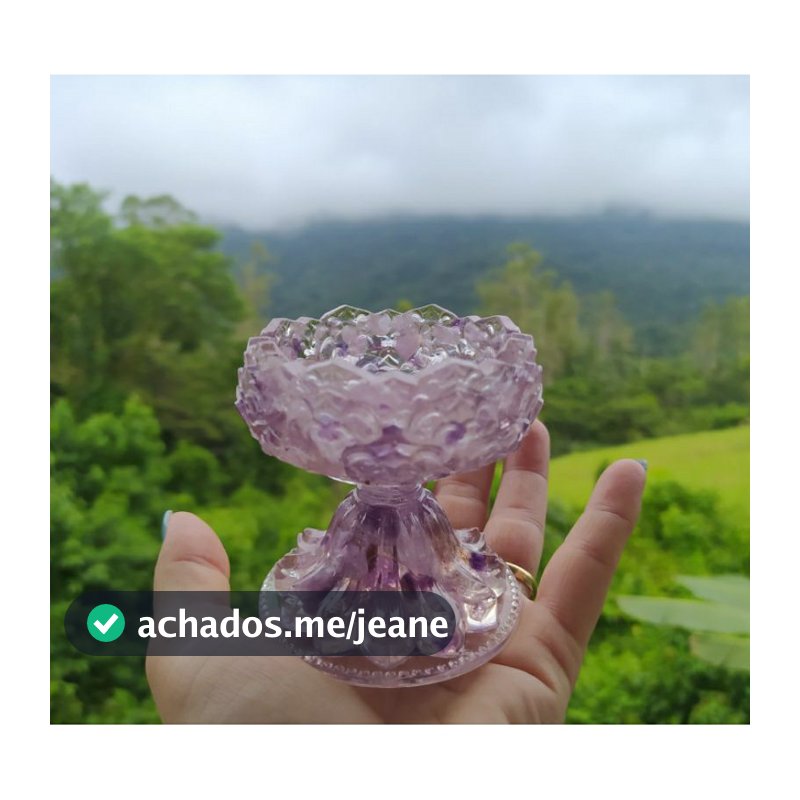 Porta Vela flor de lótus estilo castiçal