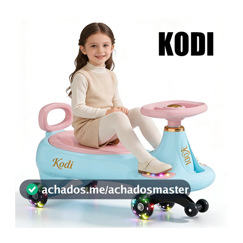 Carrinho Rolimã 360° Infantil com LED, Música, Volante e Suporte a 100kg - P23