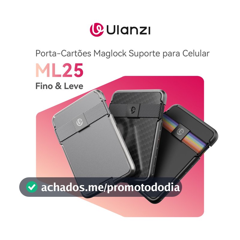 ULANZI ML25 Poata-Cartões MagLock Megnético Suporte para Celular Leve e Portátil