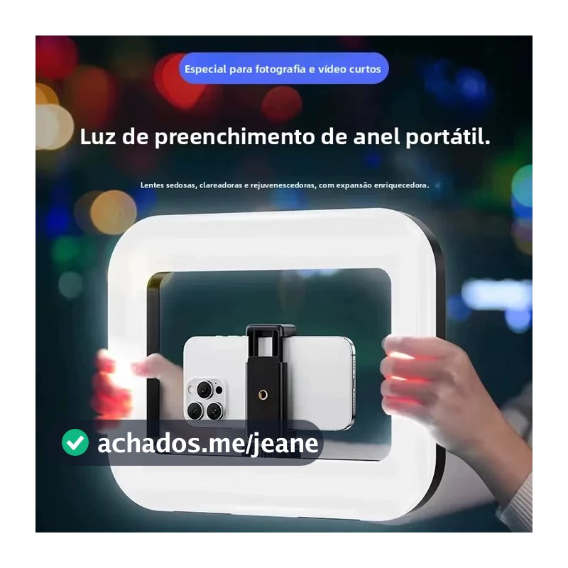 Luminária Led Clipe Ring Light Iluminador Celular Suporte Vlog Ym