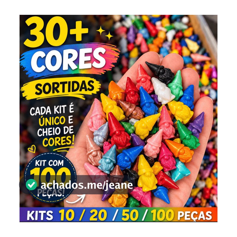Kit Mini Gnomos Minimalista Decoração Jardim Area Externa Interna 10/20/50/100 para Artesanato Lembrancinhas de Festa