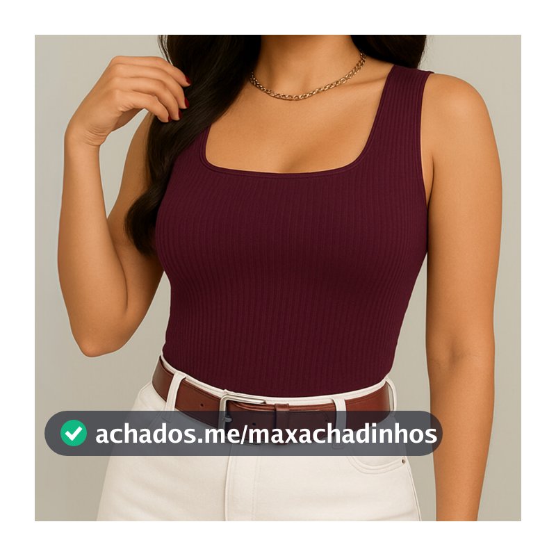 Regata Feminina Blusa Decote Quadrado Verão Primavera Blusinha Básica Canelada Tendência Plus Size