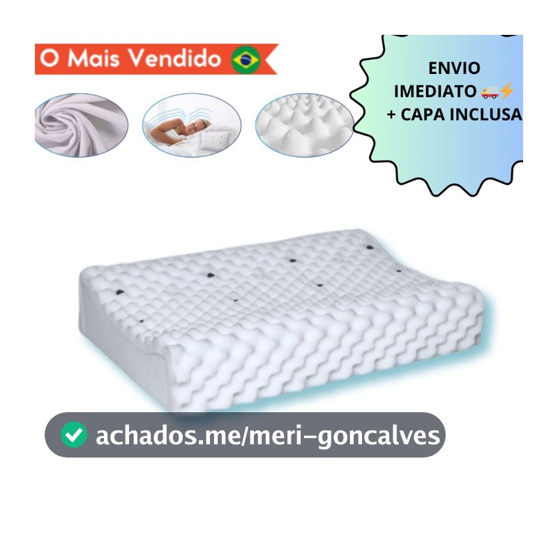 Travesseiro CERVICAL Ortopédico Magnetico com Infravermelho Terapêutico Pillow Anatômico Anti Ronco