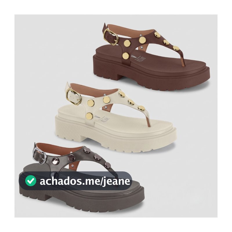 Sandália Feminina Vizzano Flatform Tratorada Esferas Luxo Original
