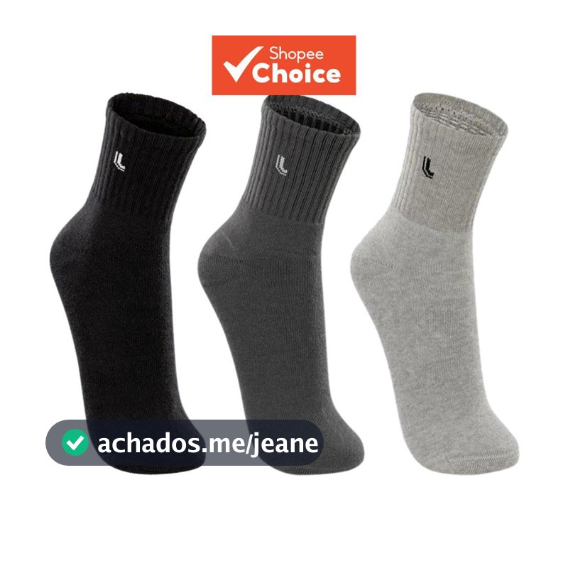 Conjunto De 10 Pares De Meias Unissex De Algodão Mid-Crew – Medyas Com Design De Logotipo Minimalista Para Esportes E Ne