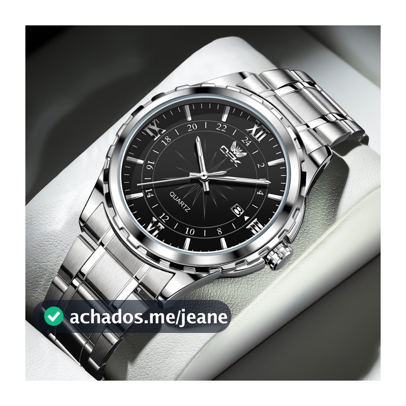 OPK Relogio Masculino Luxo Prova Da água Original Preto Esportivo De Aço Cronógrafo Quartzo 6003