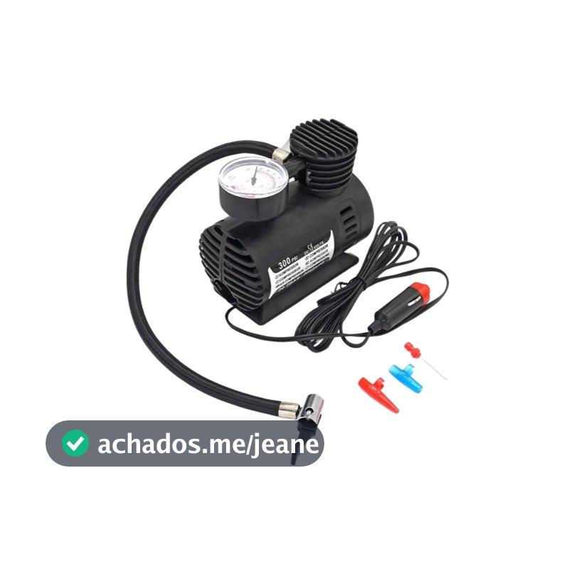 Mini Compressor De Ar Elétrico Portátil Com Manômetro 250PSI 12V Para Pneu Carro Moto Bike Bola
