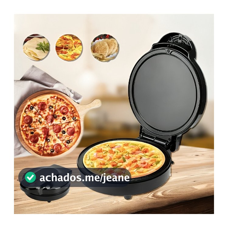Maquina De Fazer Pizza Elétrica Churrasco Legumes Tapioca Crepe Assadeira 110v