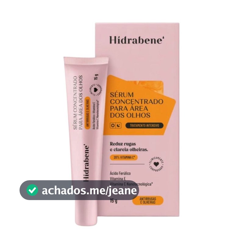 Sérum Área dos Olhos Hidrabene Vitamina C 20%: Clareador e Antirrugas (15g)