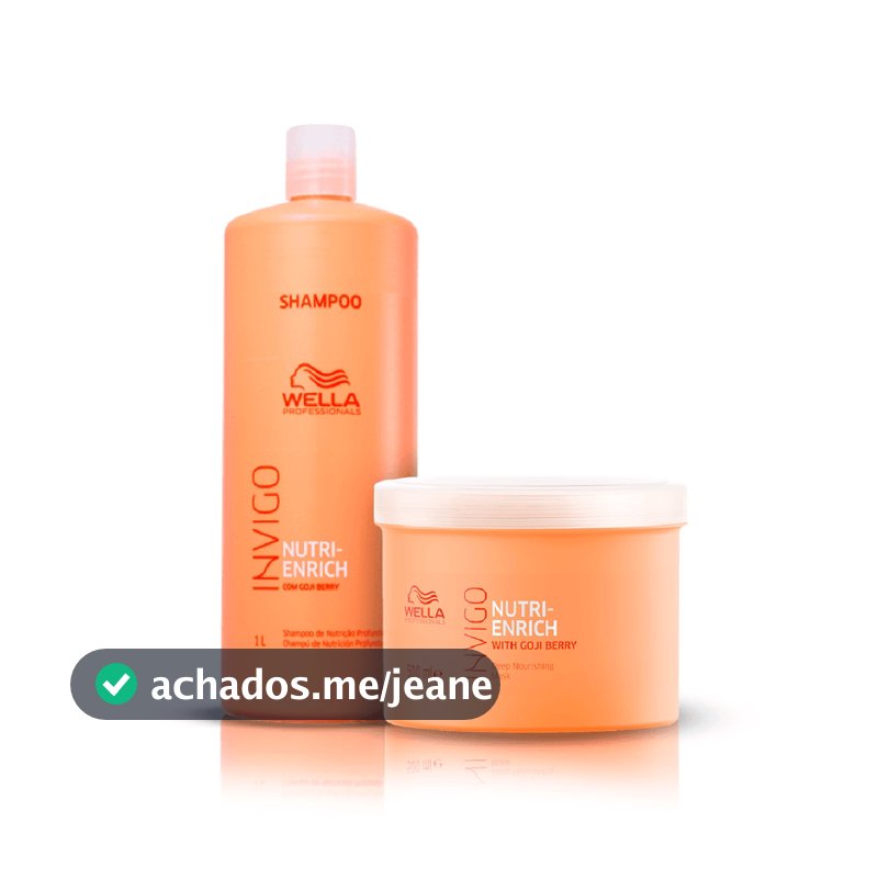 Kit Shampoo 1L e Máscara 500ml Nutri Enrich - Wella