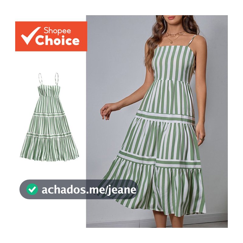 Lovito Vestido feminino elegante com listras LBL18206