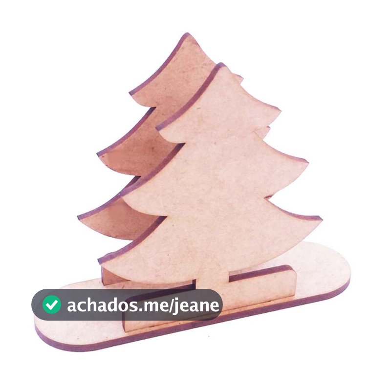 Kit 15 porta guardanapo mdf cru árvore de natal decoração mesa festa comemoração natal fim de ano