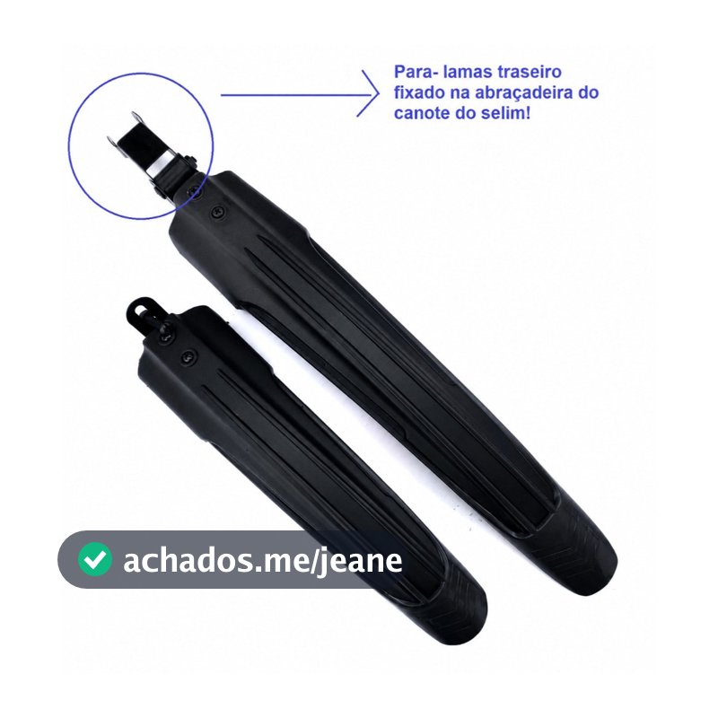 Conjunto Par Paralamas Dianteiro e Traseiro para Bicicleta com Aros 24, 26, 28 e 29