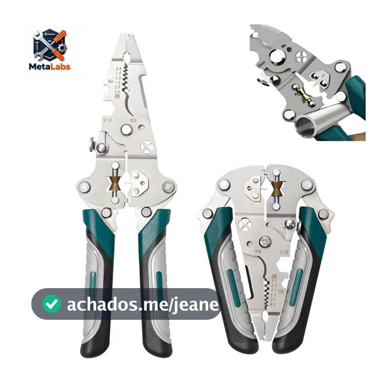 18 EM 1 Alicate Automático Decapador Crimpador Eletricista Descacador Fios Decapador Fio Automático