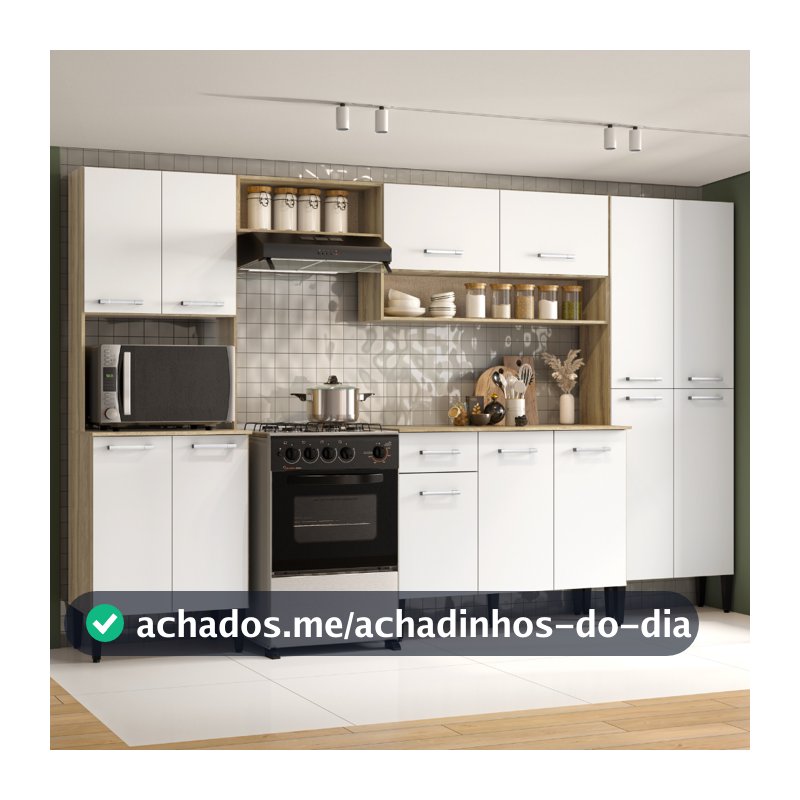 Cozinha Completa Arizona Plus com Armário e Balcão Carraro