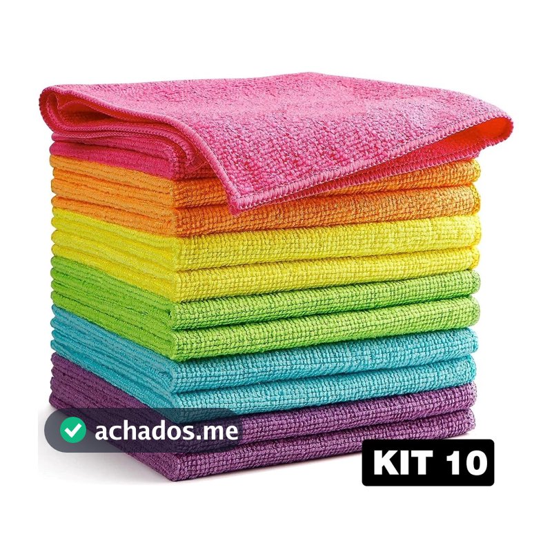 Kit Panos De Limpeza Microfibra alta absorção Multiuso