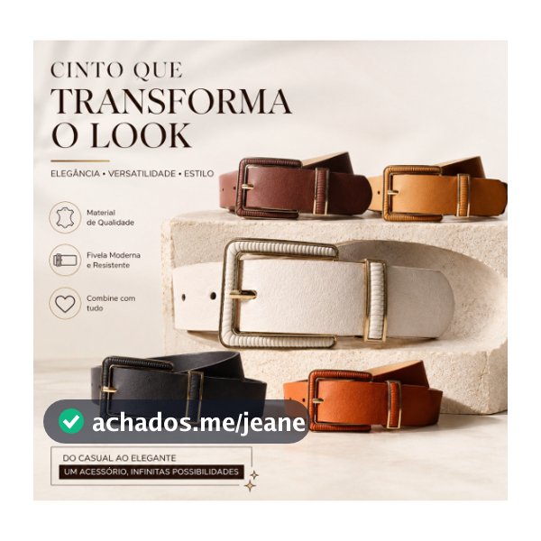 Kit 2 Cintos Femininos Elegantes | Fivela Dourada Premium | Ajustável | Moda Casual e Social