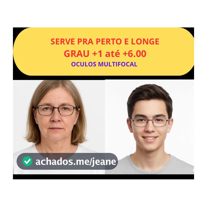 Óculos de grau serve Perto/Longe Anti-Reflexo escolha seu grau +0.50 até +6.00