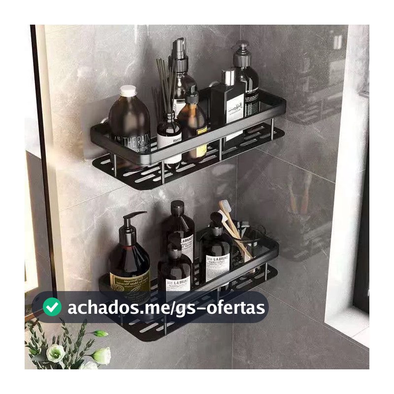 1/2 Peças Suporte de Canto e Reta Porta Shampoo Prateleira Para Banheiro Organizador com Adesivo