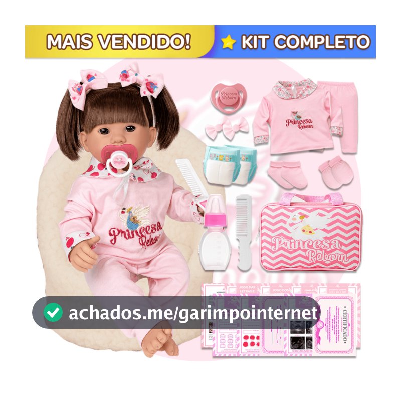 Bebê Reborn 100% Silicone Realista Boneca Barata Completa