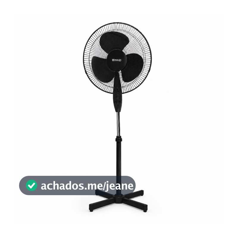 Ventilador de Coluna Potente 3 Pas Turbo Silencioso 40cm com Ajuste de Altura