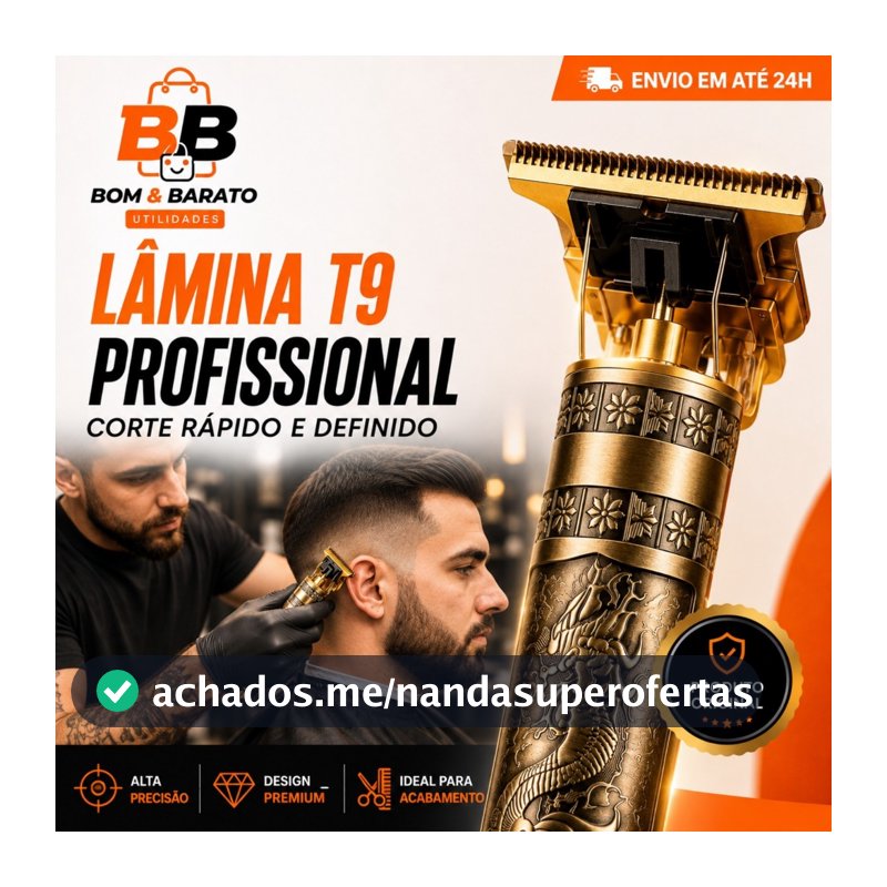 Máquina de Cortar Cabelo Profissional Aparador De Barba Cabelo Recarregável USB Vintage