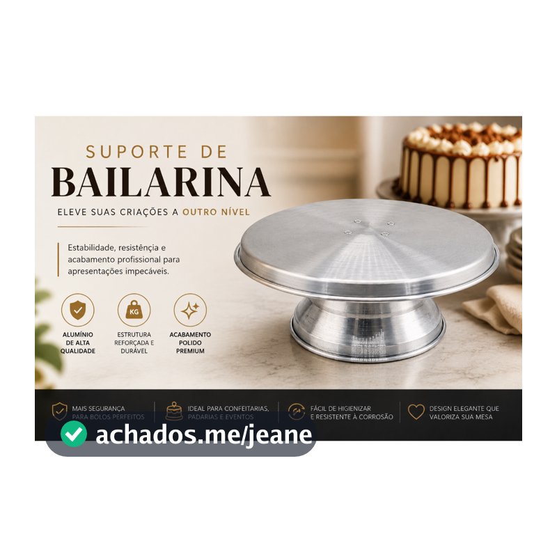 Suporte de bailarina Giratorio decorar Bolo 30 cm.