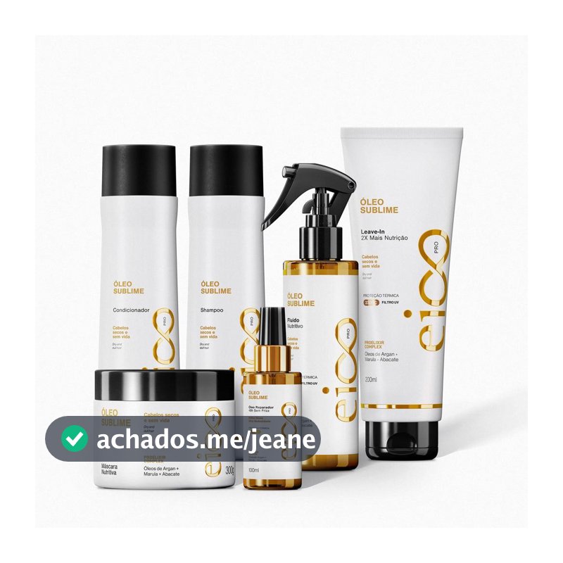 Kit Completo Óleo Sublime Eico Pro - 6 Produtos