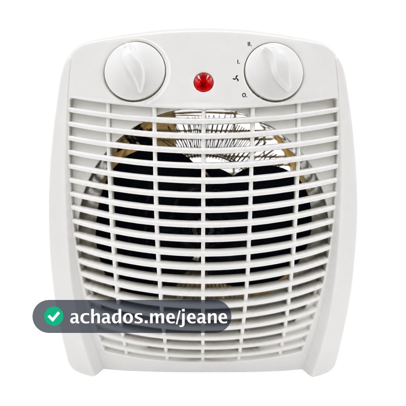 Aquecedor Elétrico Portátil 2 em 1 Aquece e Ventila AQ-100 Kian Branco 1800w 220v