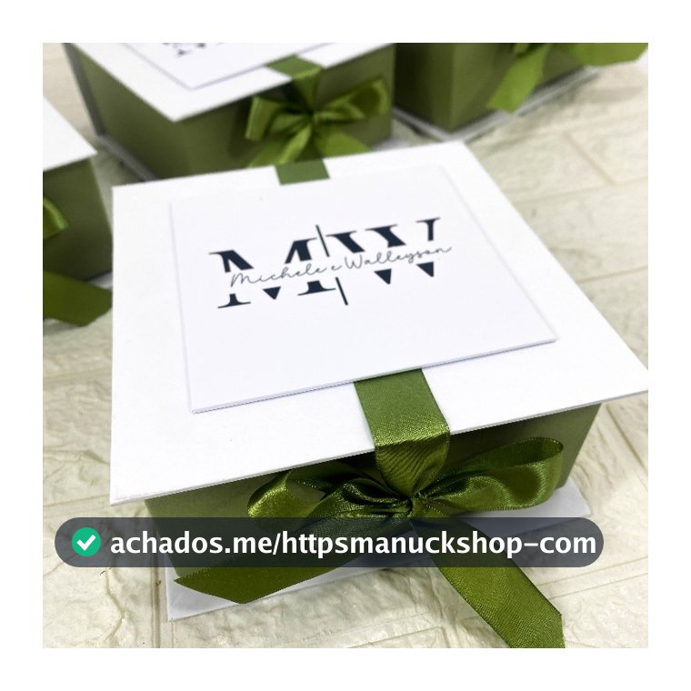 CAIXA  CONVITE PADRINHOS CASAMENTO VERDE OLIVA - Cartonada PERSONALIZADA