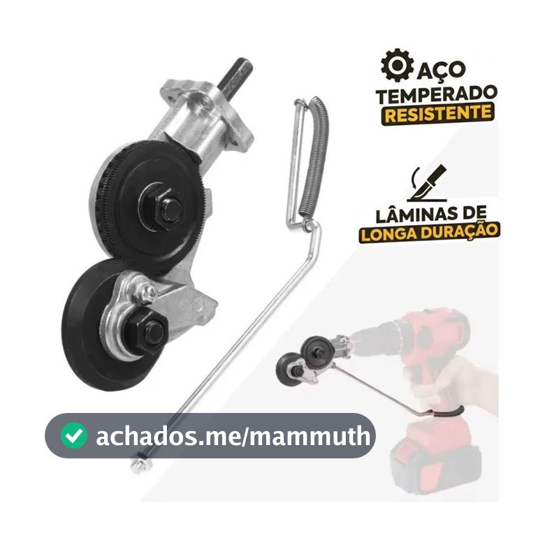 Adaptador para Corte de Chapa de Metal e Alumínio Conector Acessório para Parafusadeira