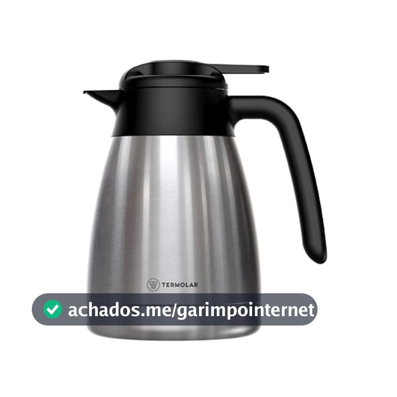 Bule Térmico Termolar Garzón 1,2L Aço Inox Sistema Gatilho