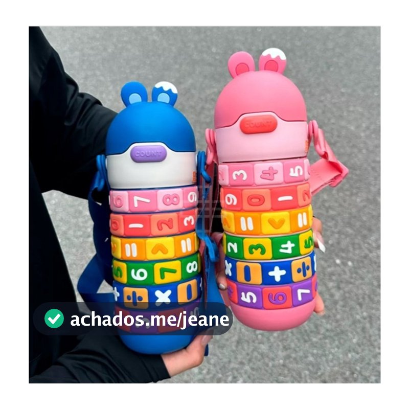 Garrafa Infantil Térmica Tabuada Interativa 430ml