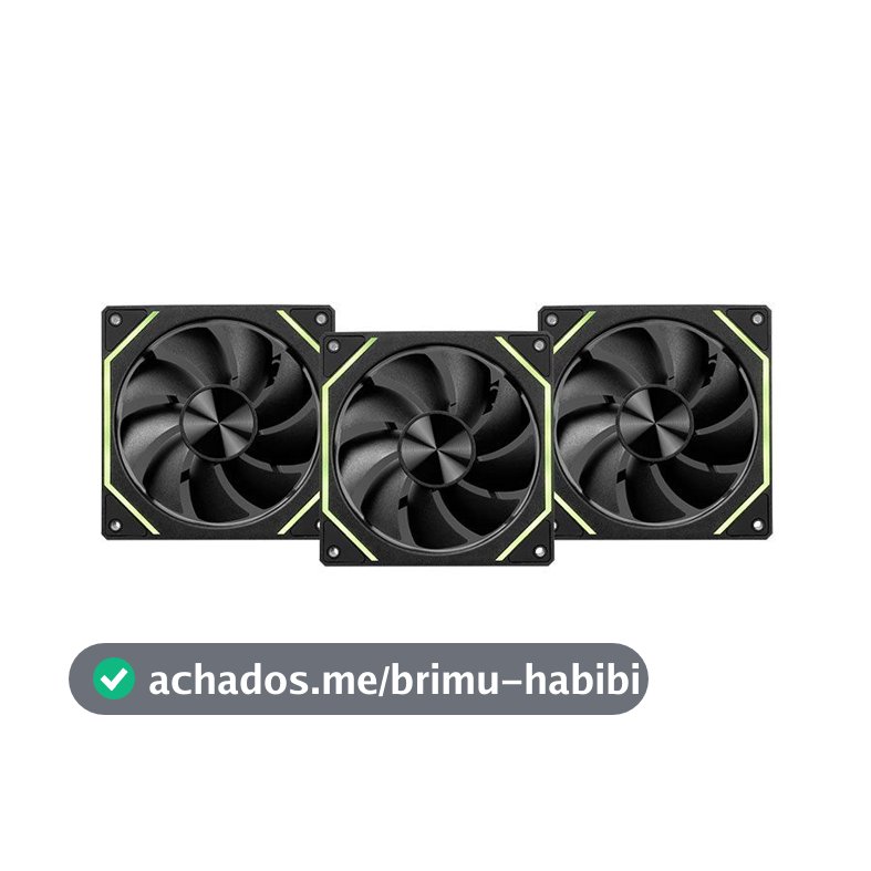 Kit Ventoinhas Pichau Ventus NX, ARGB, 3x120mm, Preto, PCH-VTNX3-BK01
