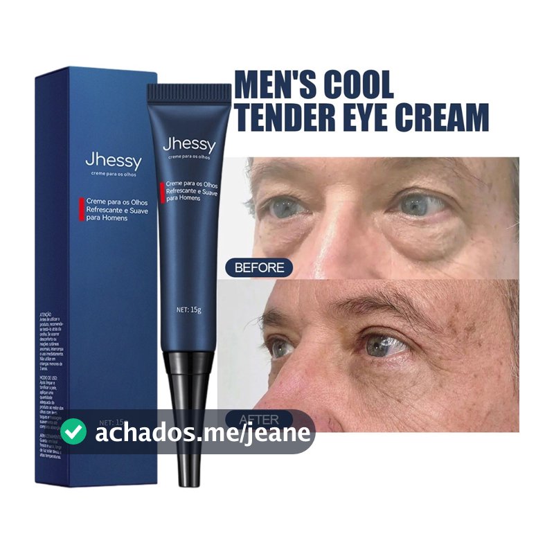 Creme Para Os Olhos Masculino Retinol 15g | Remove Olheiras Rugas Inchaço、Bolsas | Hidratante、Firmador、Nutritivo、Suaviza