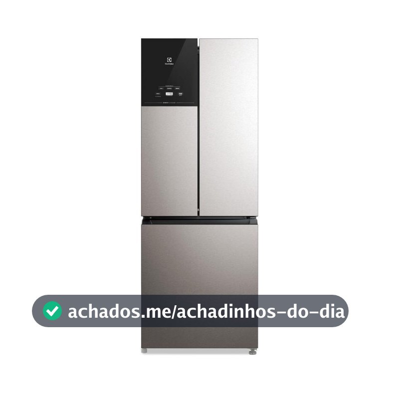 Geladeira Electrolux Frost Free Inverter 484L Efficient AutoSense 3 Portas Inox Look (IM7S)