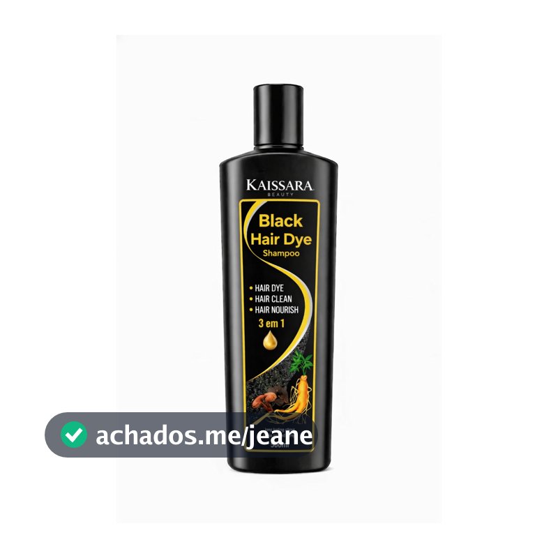 Shampoo Tonalizante Preto Grande 500 Ml Kaissara - Tintura - Preta Para Cabelos