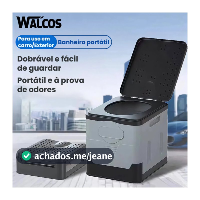 Vaso Sanitário Banheiro Portátil Camping Viagem Dobrável