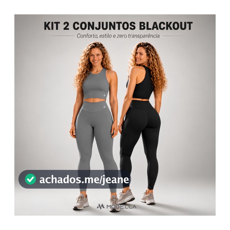 Kit 2 Conjunto Blackout Liso Basic Zero Transparencia