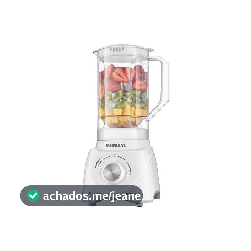 Liquidificador Mondial Pratic Power L-97-W 2 Velocidades + Pulsar 550W Branco